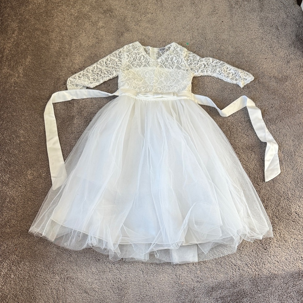 Dymcii White Tulle Dress SIZE 110cm/5Y
